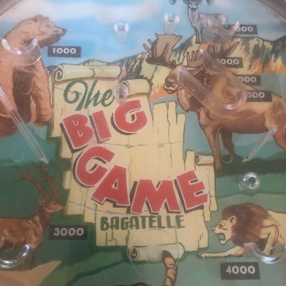 Vtg 1950's Marx THE BIG GAME BAGATELLE" Table Top PINBALL Marble Game - Picture 2 of 7